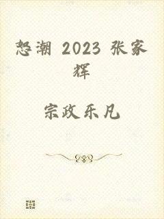 怒潮 2023 张家辉